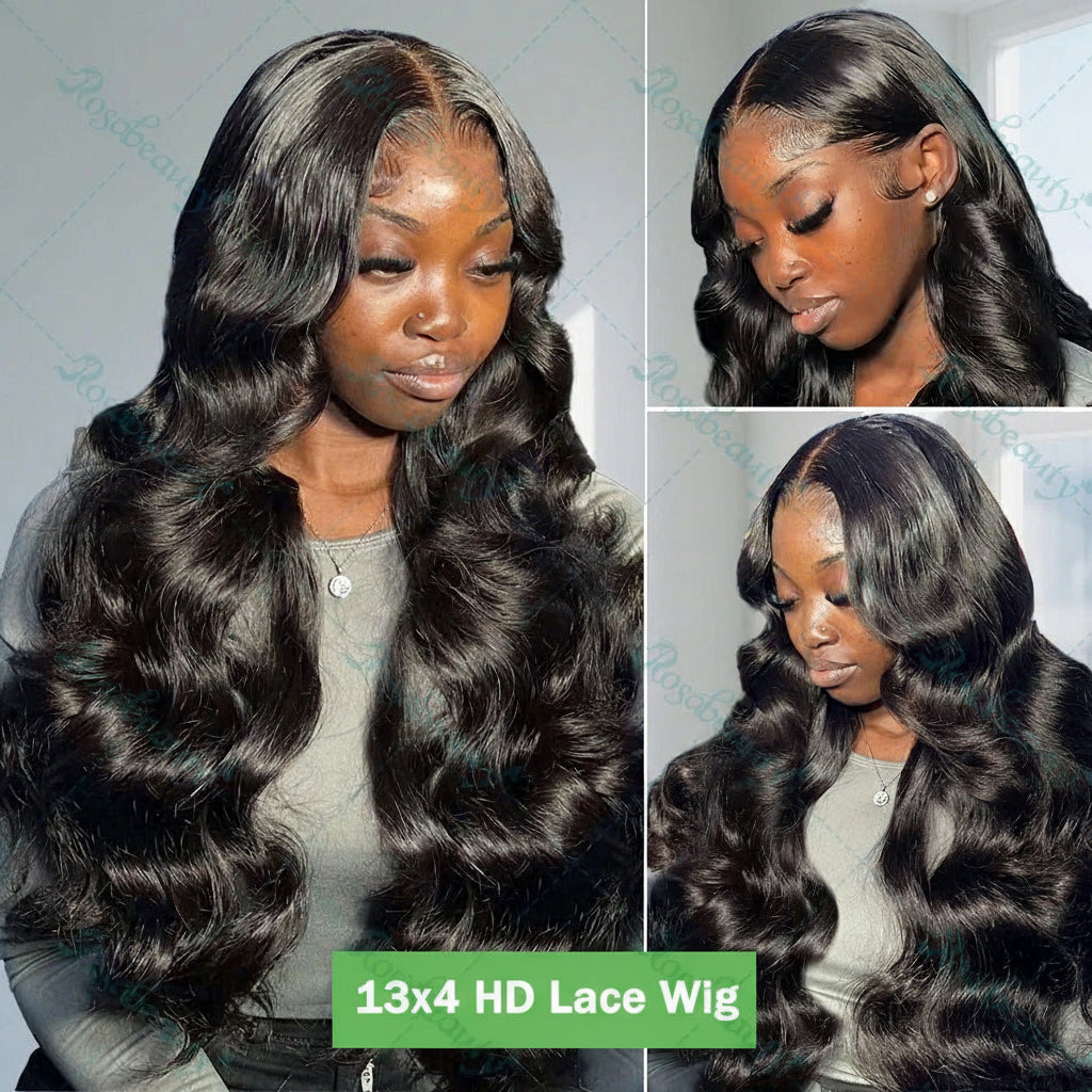 200% Transparent Body Wave Lace Front Brazilian
