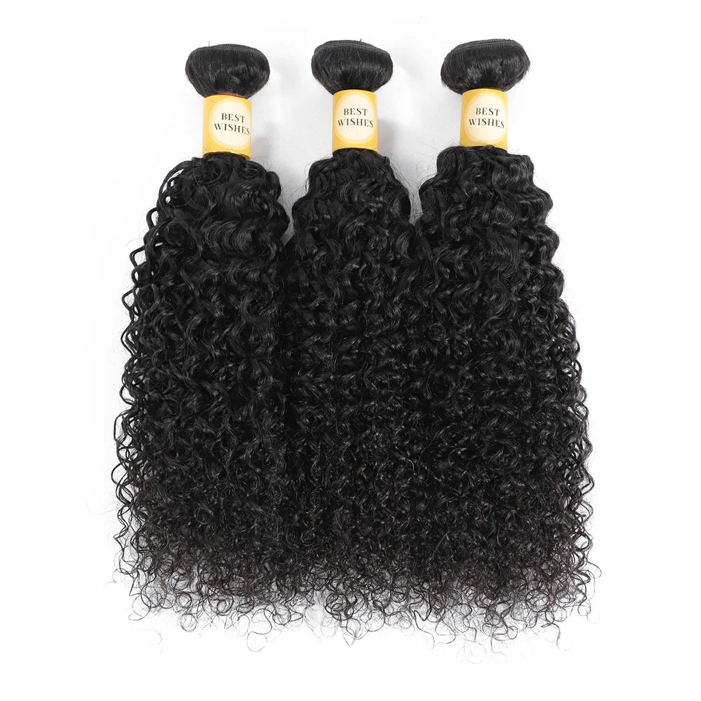 12A Kinky Curly Hair Bundles 1/3/4 Pcs Jerry Curly