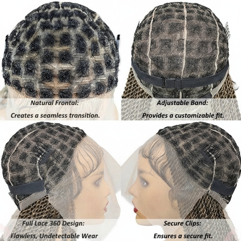 36" Synthetic Knotless Box Braided Wigs