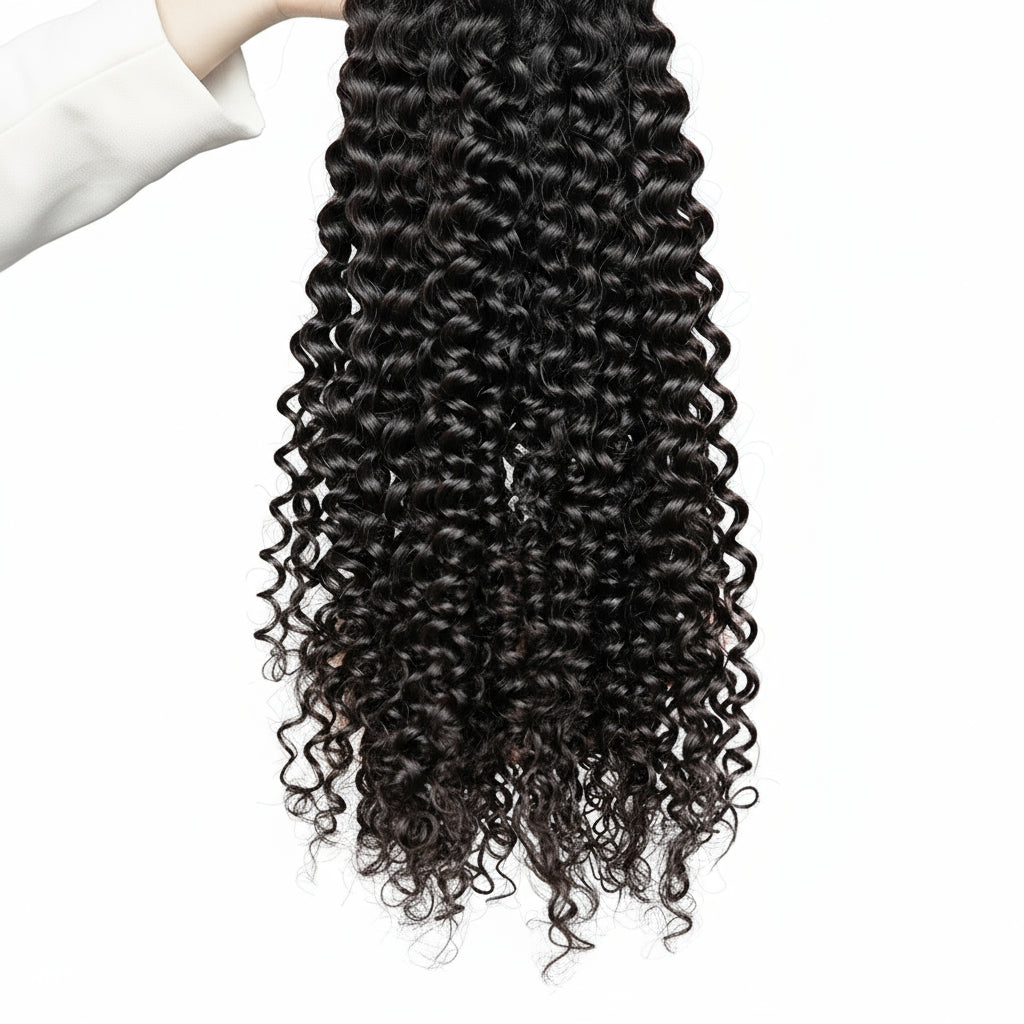 100% Human Hair Bulk for Braiding 1 Bundle Jerry Curly Natural Black Indian Remy Human Boho Braiding Hair Extensions