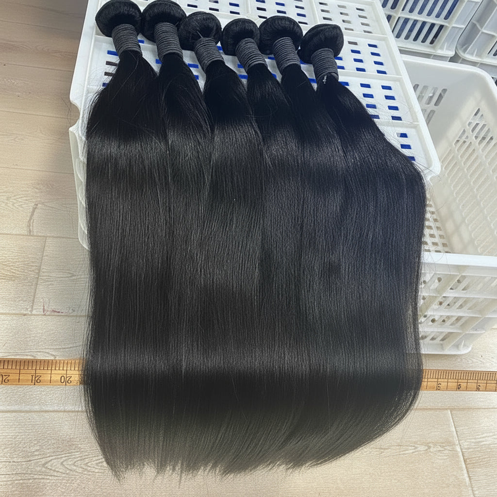 30 Inch Human Hair Bundles Brazilian Raw Hair Weave 1/3/4 Bundles Human Hair 26 28 30 Inch Straight Hair Extensions