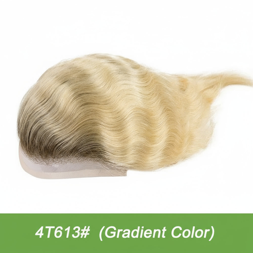 Men Grey Hair Natural Hairline Lace Front Unit