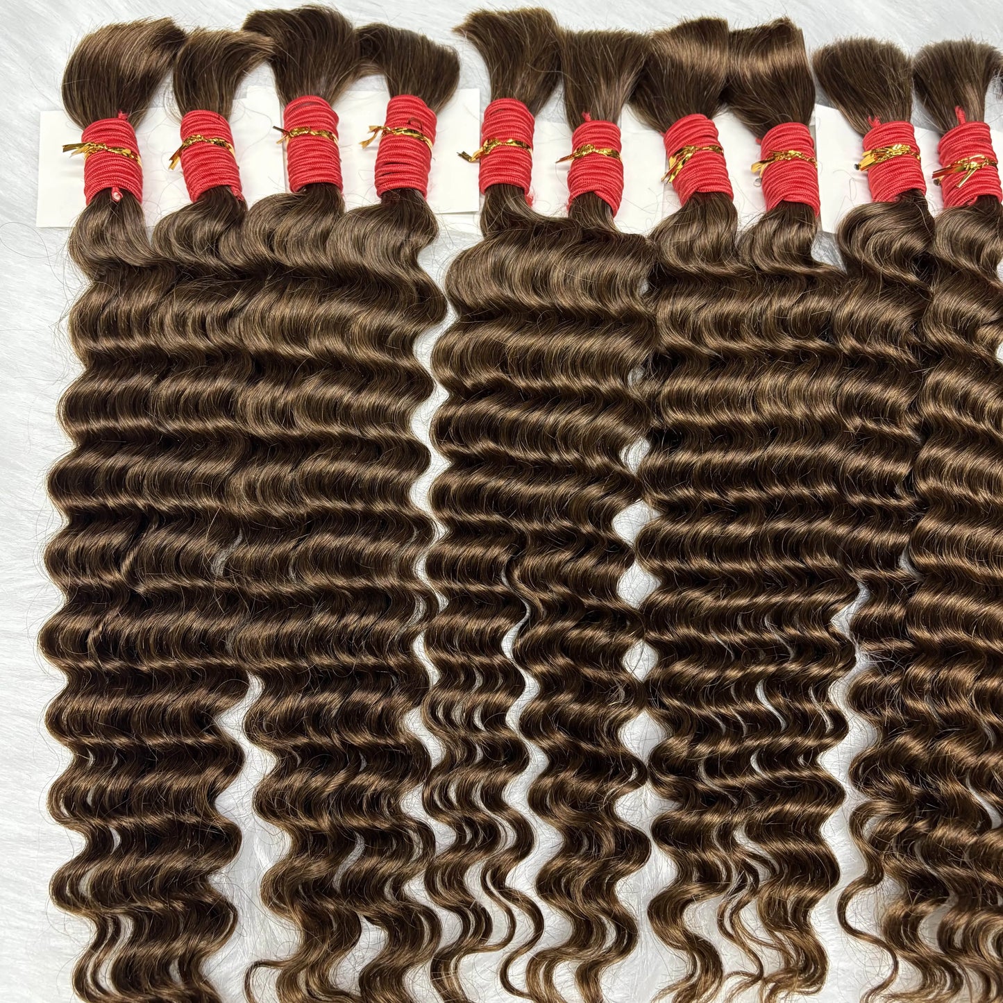 22 24Inch Deep Wave Bulk Human Hair for Boho Braids No Weft Colored 100% 12A Human Hair Bulk Curly Extensions for Braiding