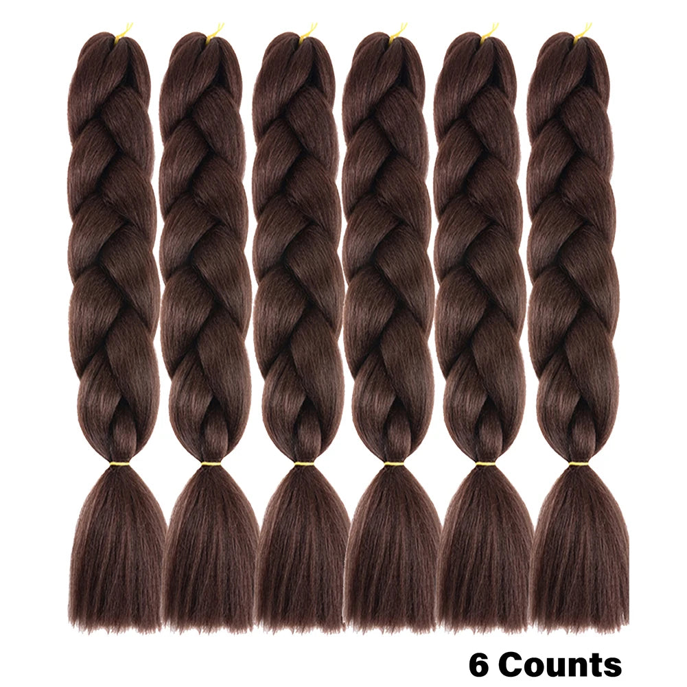 Crochet Braids 6Pcs Braiding Hair Ombre Synthetic