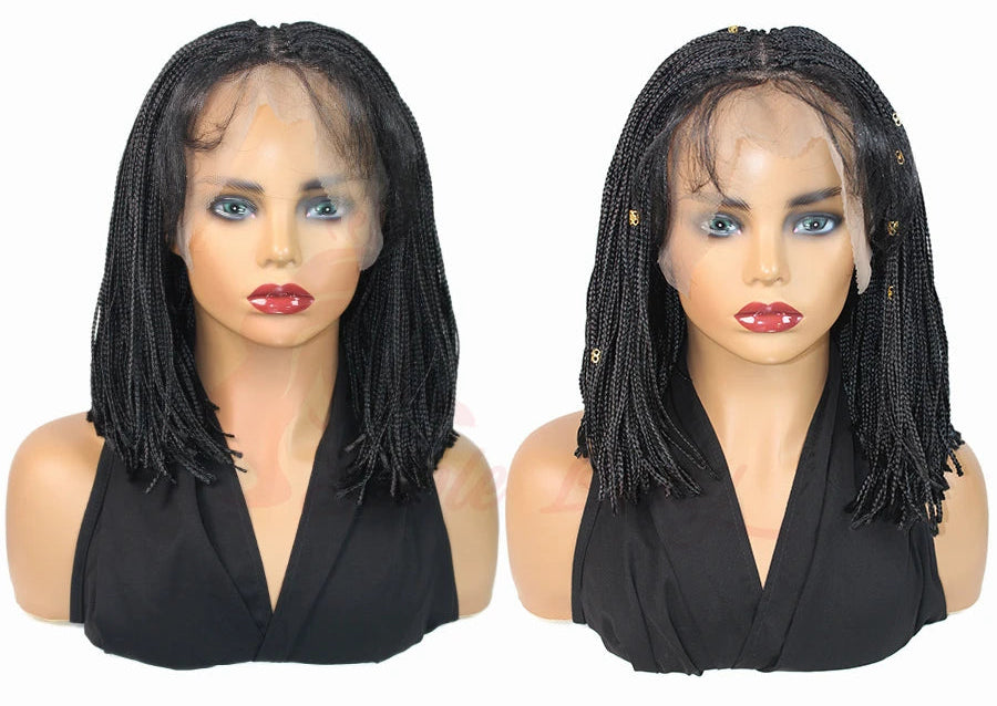 Micro twist Braids Synthetic Cornrows Braided Wigs