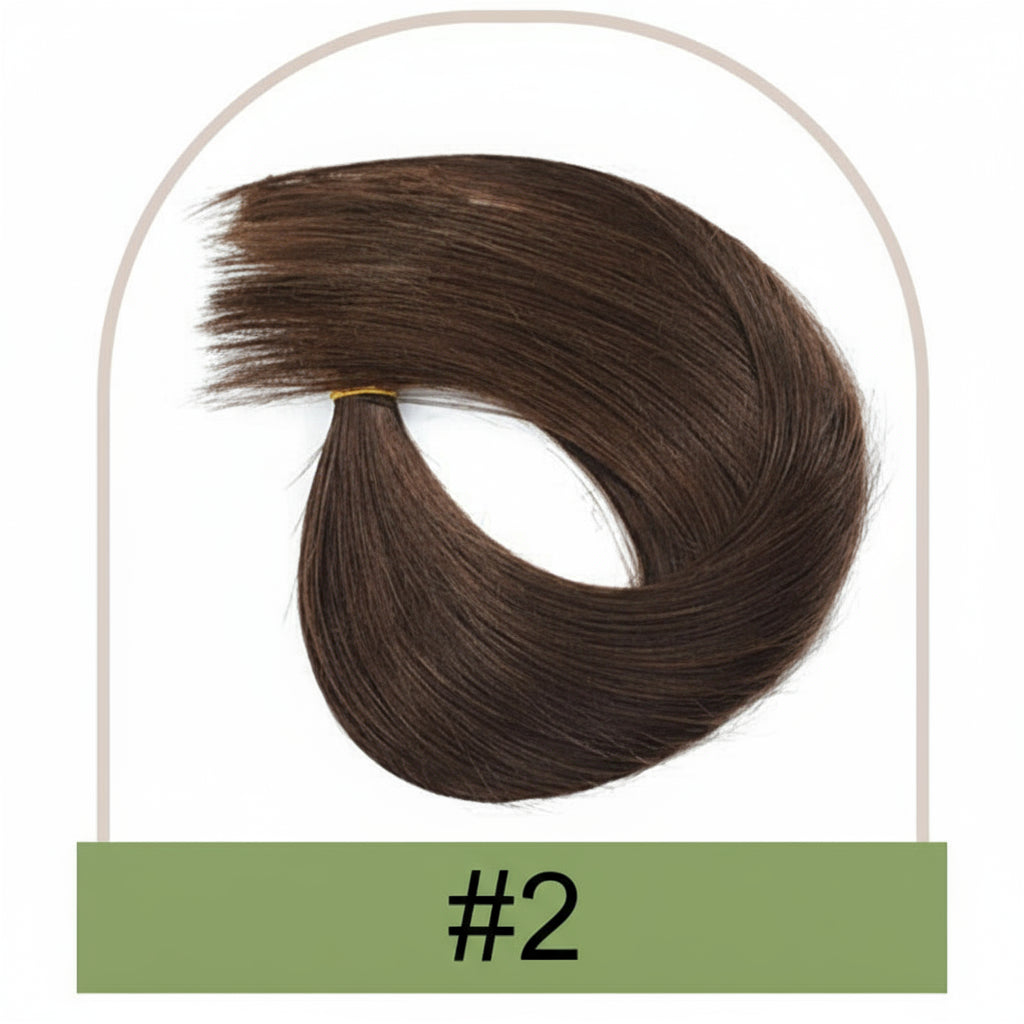 Ponytail Human Hair Straight Clips