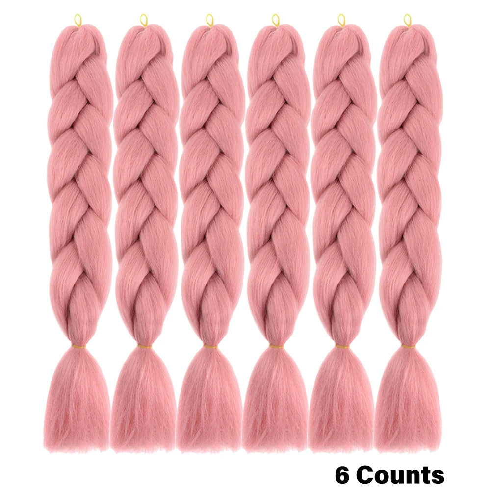 Crochet Braids 6Pcs Braiding Hair Ombre Synthetic