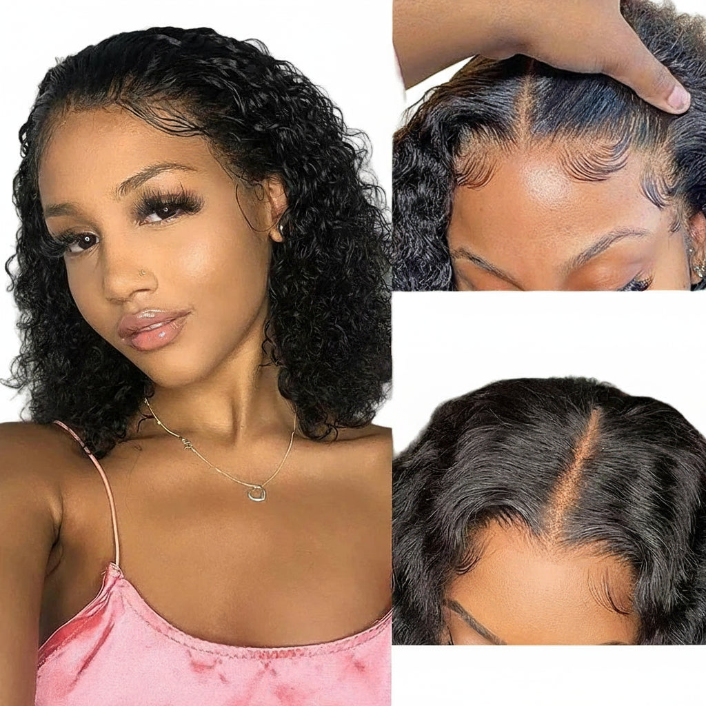 Water Wave Glueless 13*4 Wig  Lace Wig 180% Pre-Plucked