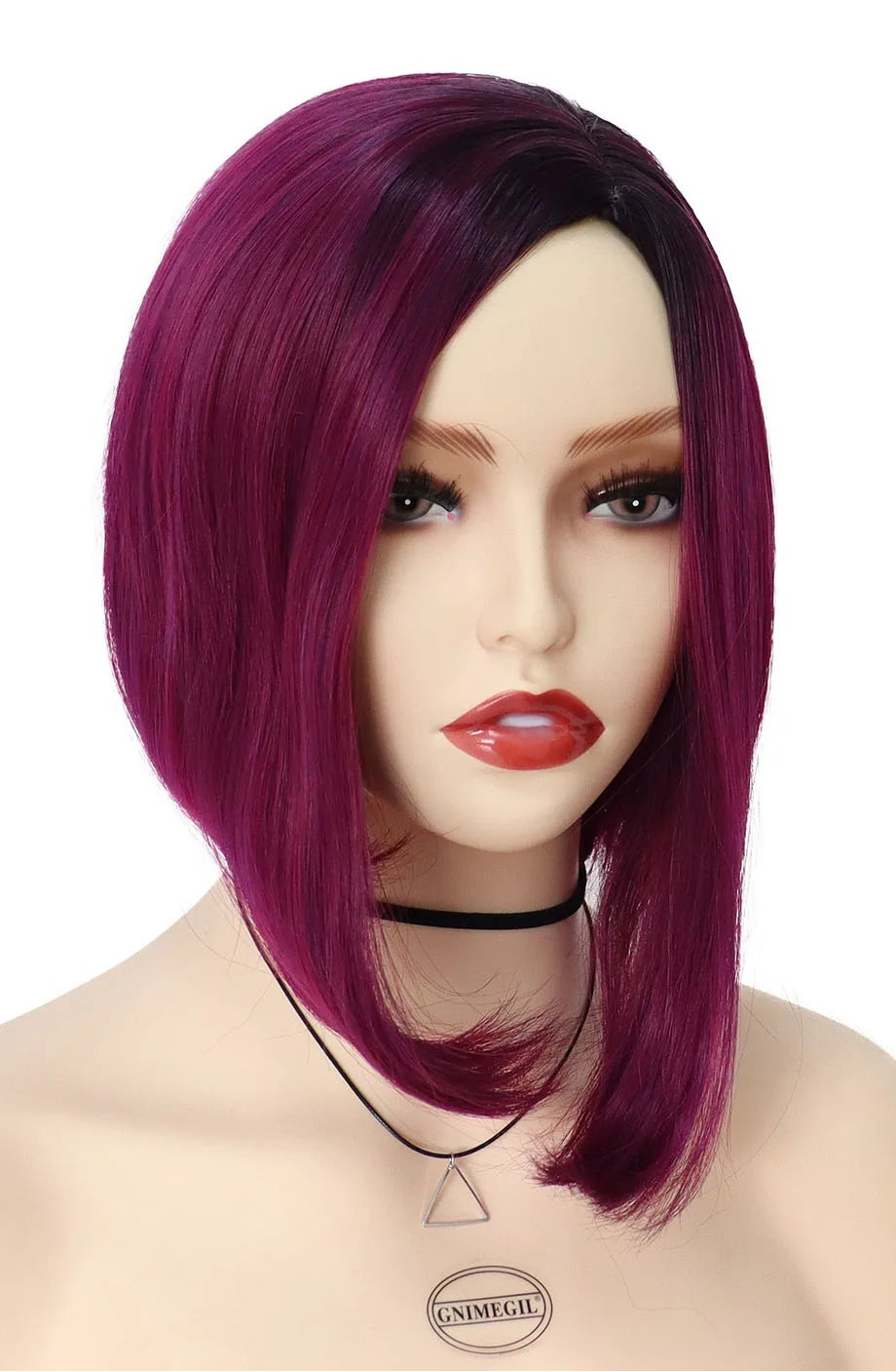 Synthetic Burgundy Wig f