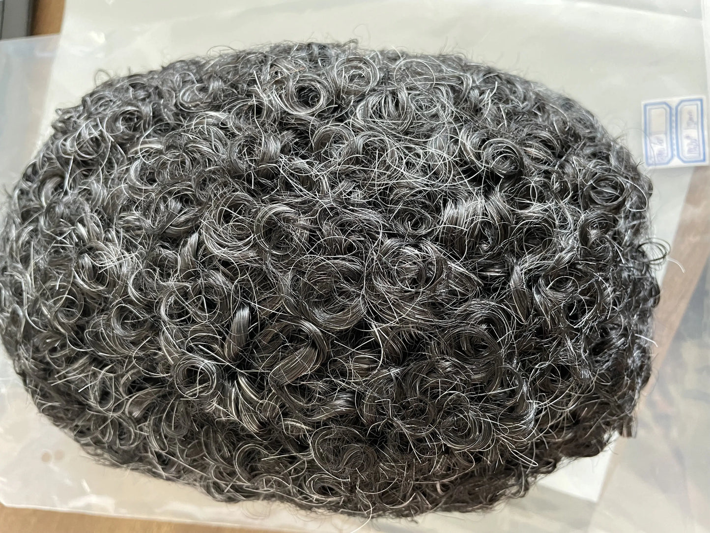 15mm Curly Mens Wig Durable Skin Toupee African American Human Hair Microskin