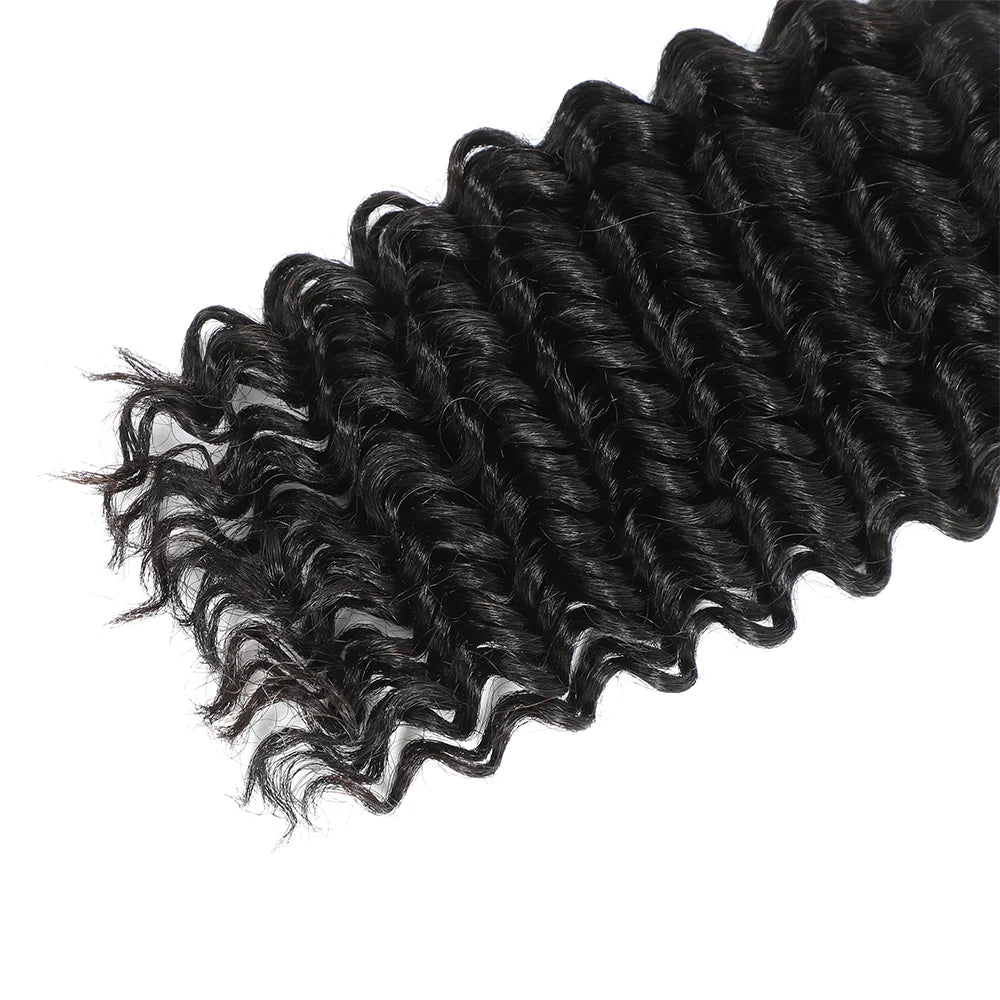 Chocolate Brown Deep Wave Human Hair Crochet Bundles