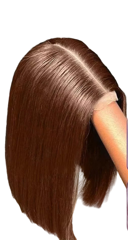 #4 Chocolate Brown 220% Density Bob Wigs Human Hair