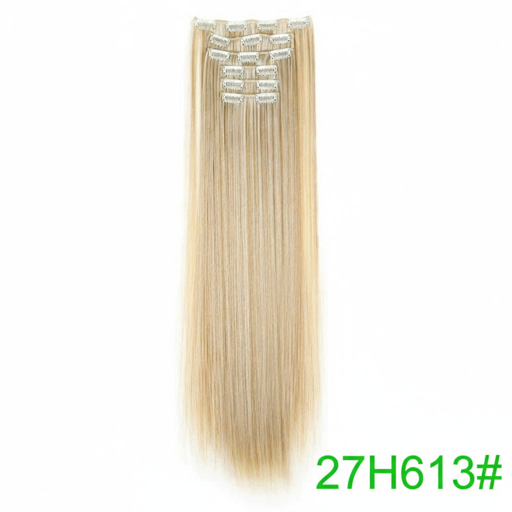 6Pieces/Set Silky Synthetic 24Inch Straight Hair Extension
