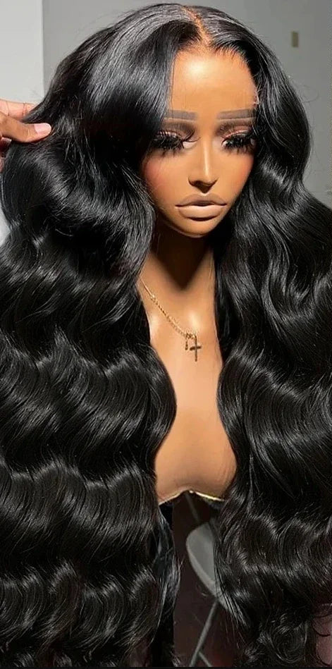 Body Wave Lace Front Human Hair Wig 30 34 40 Inches 200 Density Brazilian Remy 13x6 Transparent Hd Lace Frontal Wigs