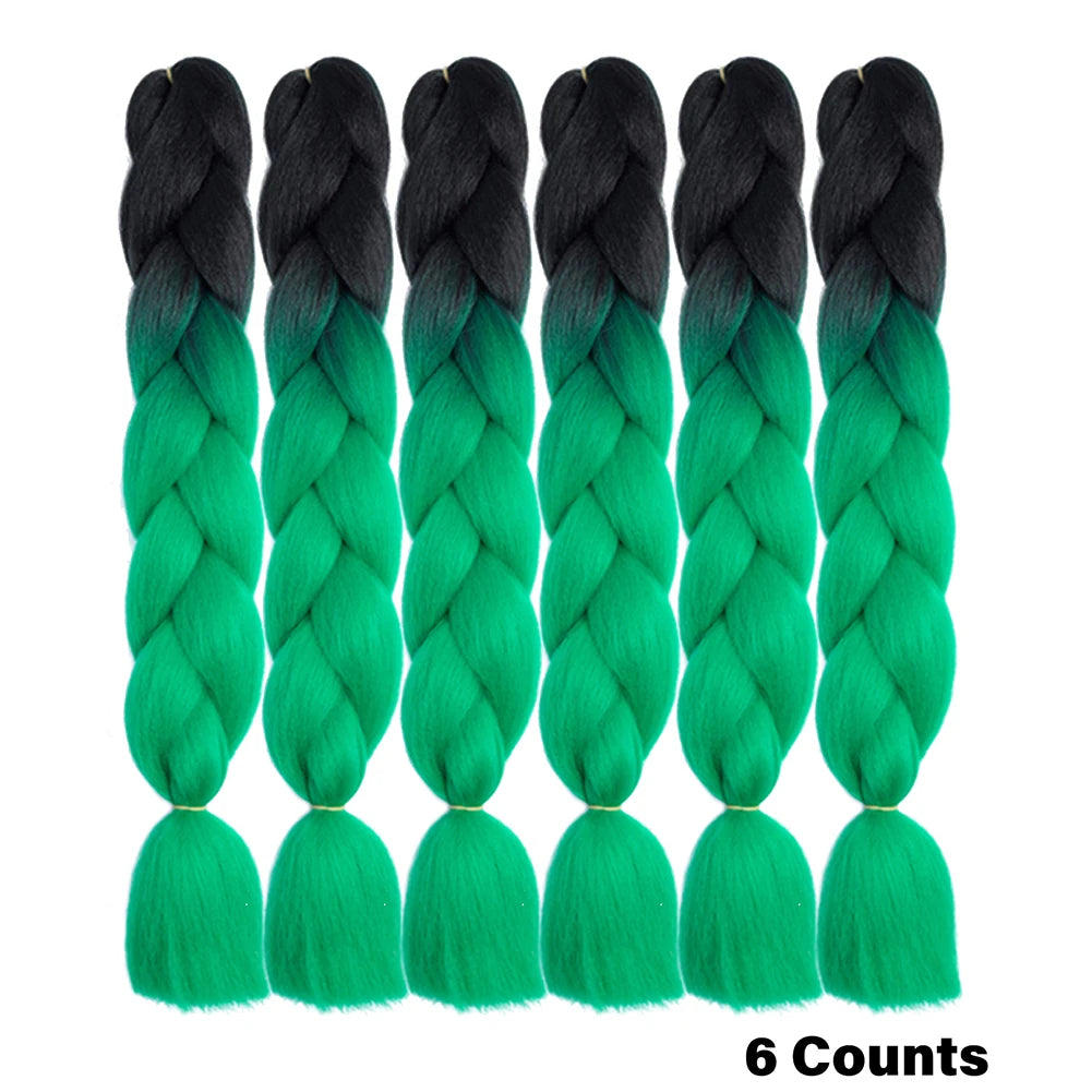 Crochet Braids 6Pcs Braiding Hair Ombre Synthetic