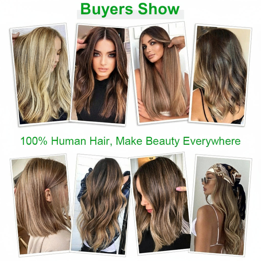 Straight I Tip Hair Extensions Human Hair Blonde Highlight Keratin