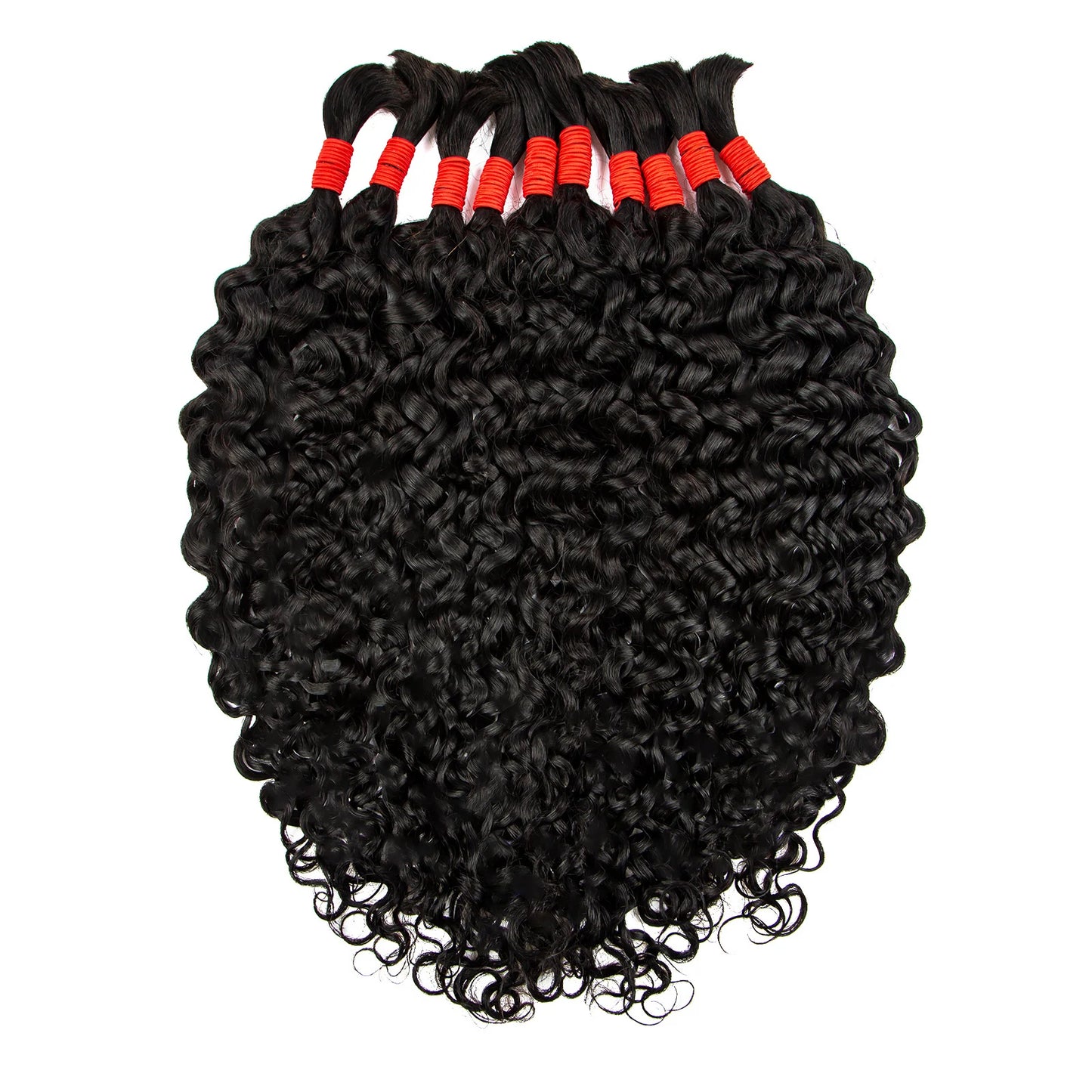 Natural Human Braiding Hair 26 28 Inch Deep Water Wave Bulk Human Hair for Boho Braids No Weft 16A Virgin Curly Hair Extensions
