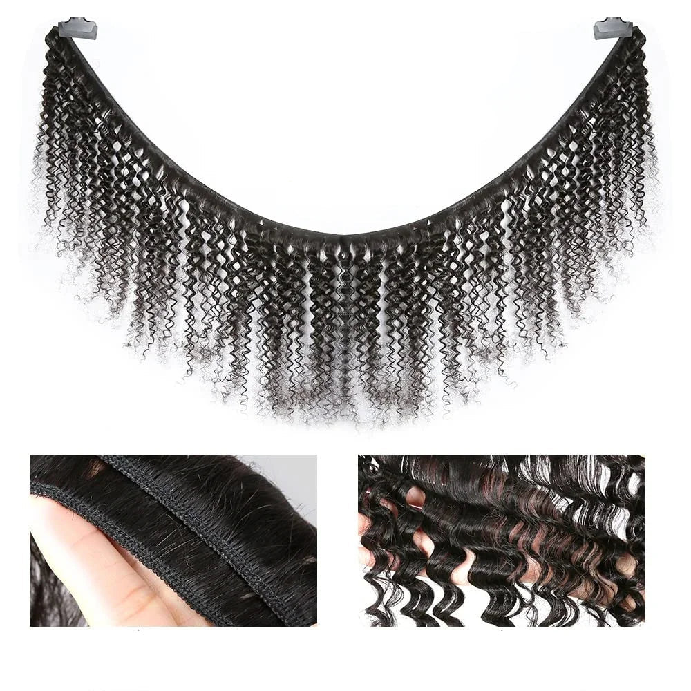 Deep Wave Human Hair Bundles 24 26 28 inch Deep Curly Bundles