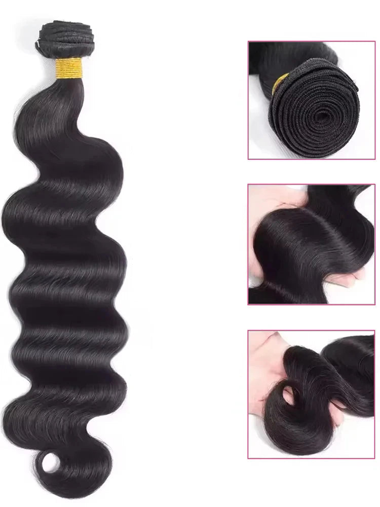 10A Body Wave 100% Brazilian Burmese Raw Human Hair Bundles Unprocessed Water Wave
