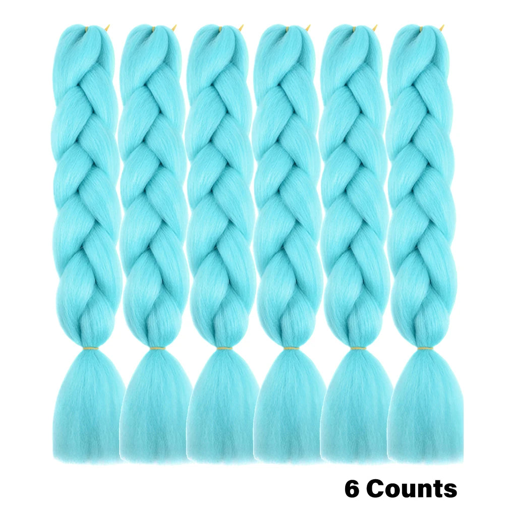 Crochet Braids 6Pcs Braiding Hair Ombre Synthetic