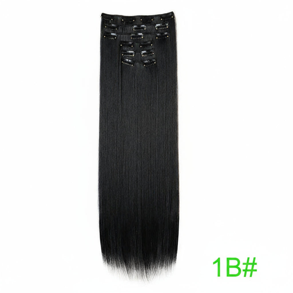 6Pieces/Set Silky Synthetic 24Inch Straight Hair Extension