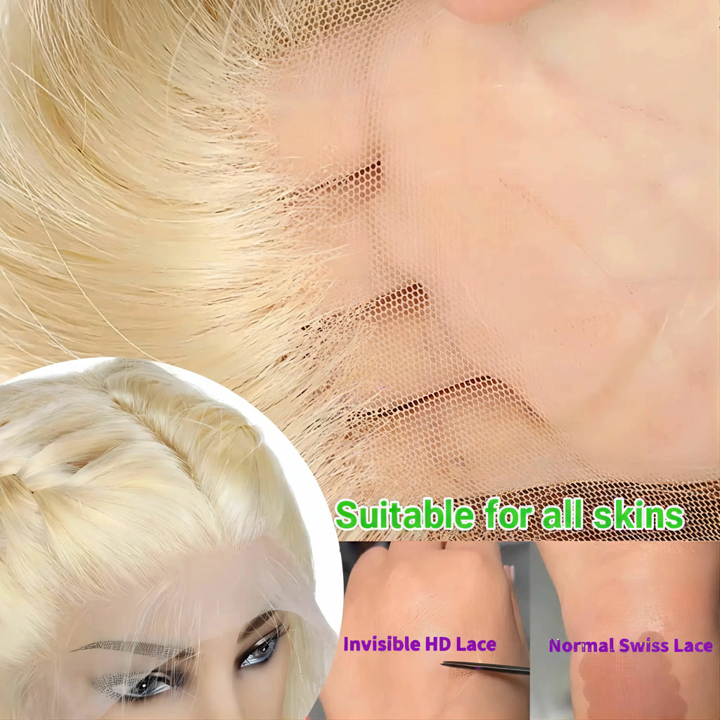 613 Blonde Human Hair Wig Deep Wave 38 Inch