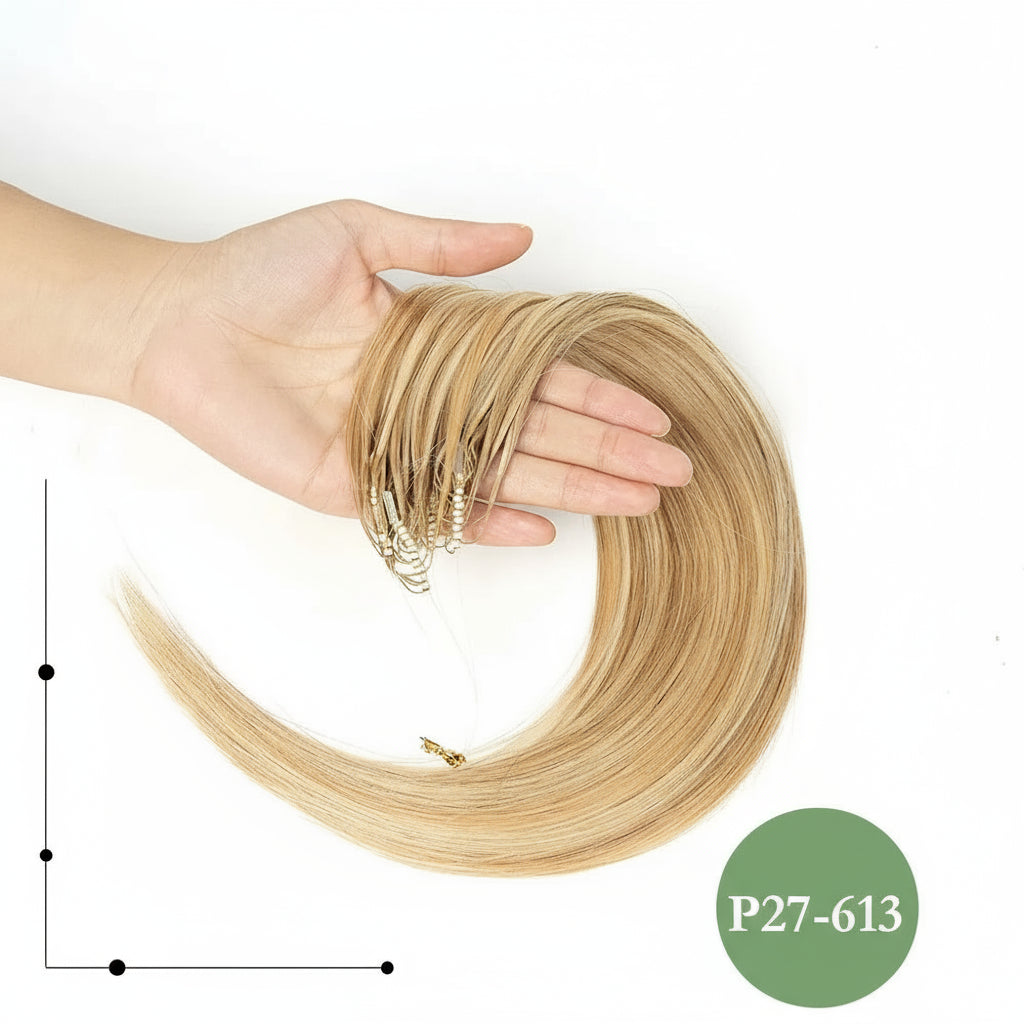 8D Human Hair Extensions Blonde 12"-24" Microlink