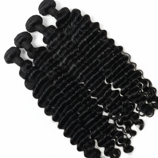 Deep Wave Human Hair Bundles 24 26 28 inch Deep Curly Bundles
