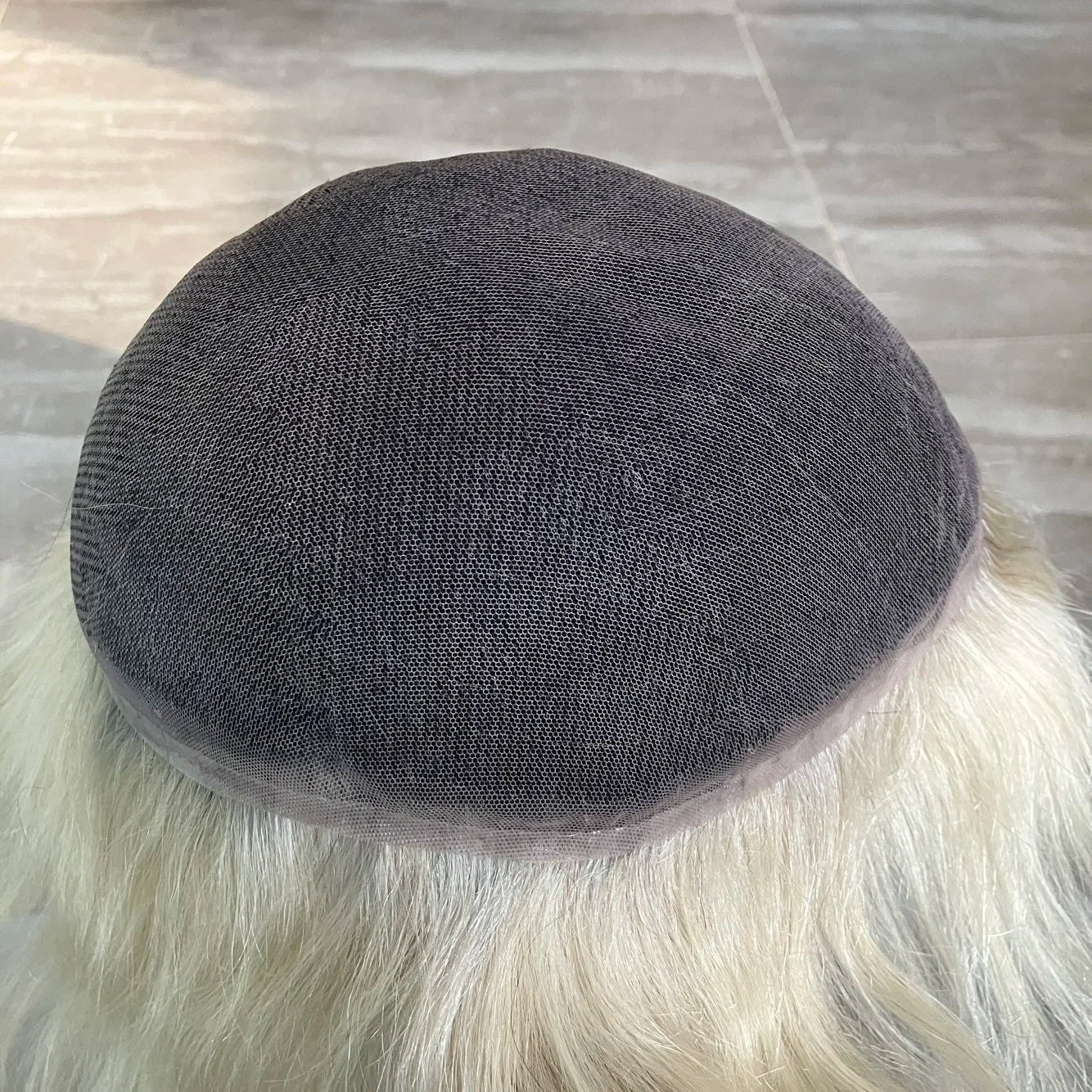 Men's Full French Lace Wig 100% Human Hair Ombre