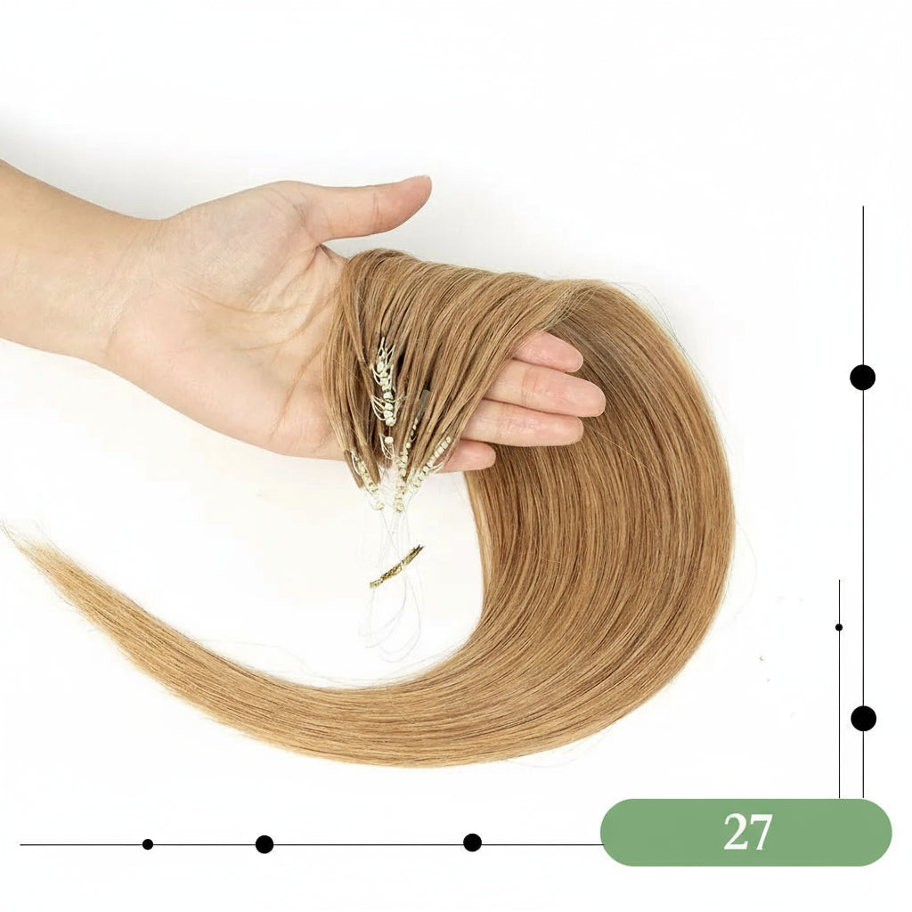 8D Human Hair Extensions Blonde 12"-24" Microlink