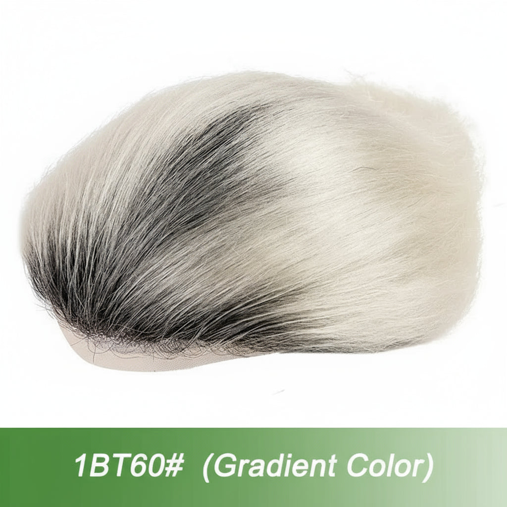 Men Grey Hair Natural Hairline Lace Front Unit