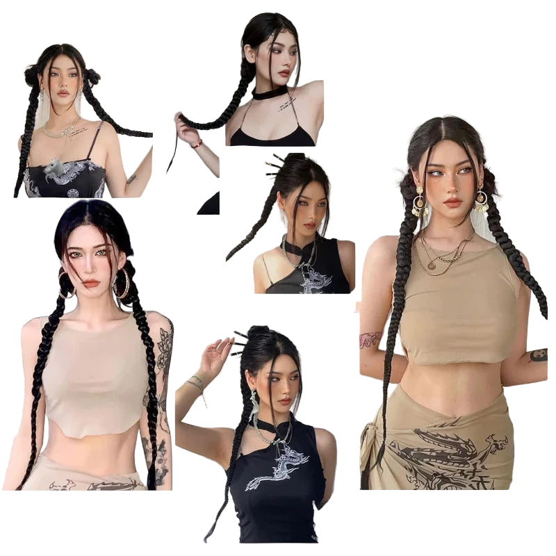 Fashion  Braided Ponytail Hair Extensions