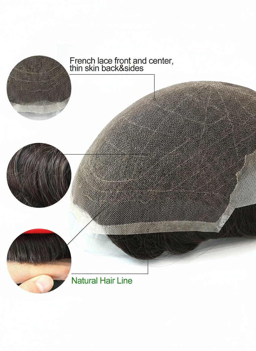 Q6 Lace Toupee Men European Human Hair