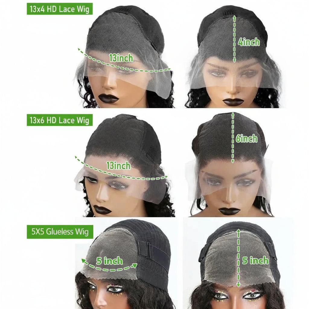 200% Transparent Body Wave Lace Front Brazilian