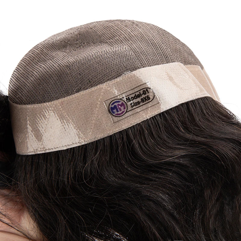 Human Hair Toupee D73 Indian Hair System