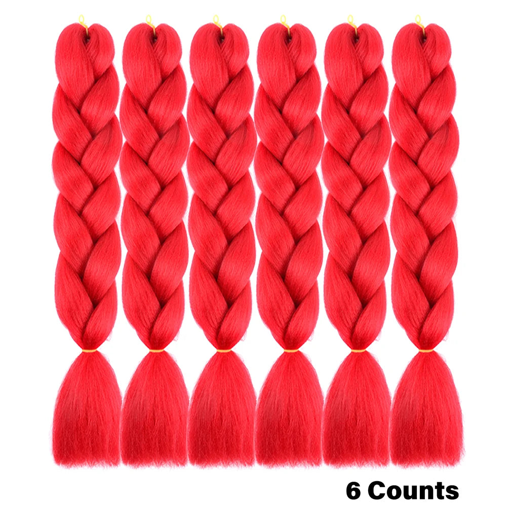 Crochet Braids 6Pcs Braiding Hair Ombre Synthetic
