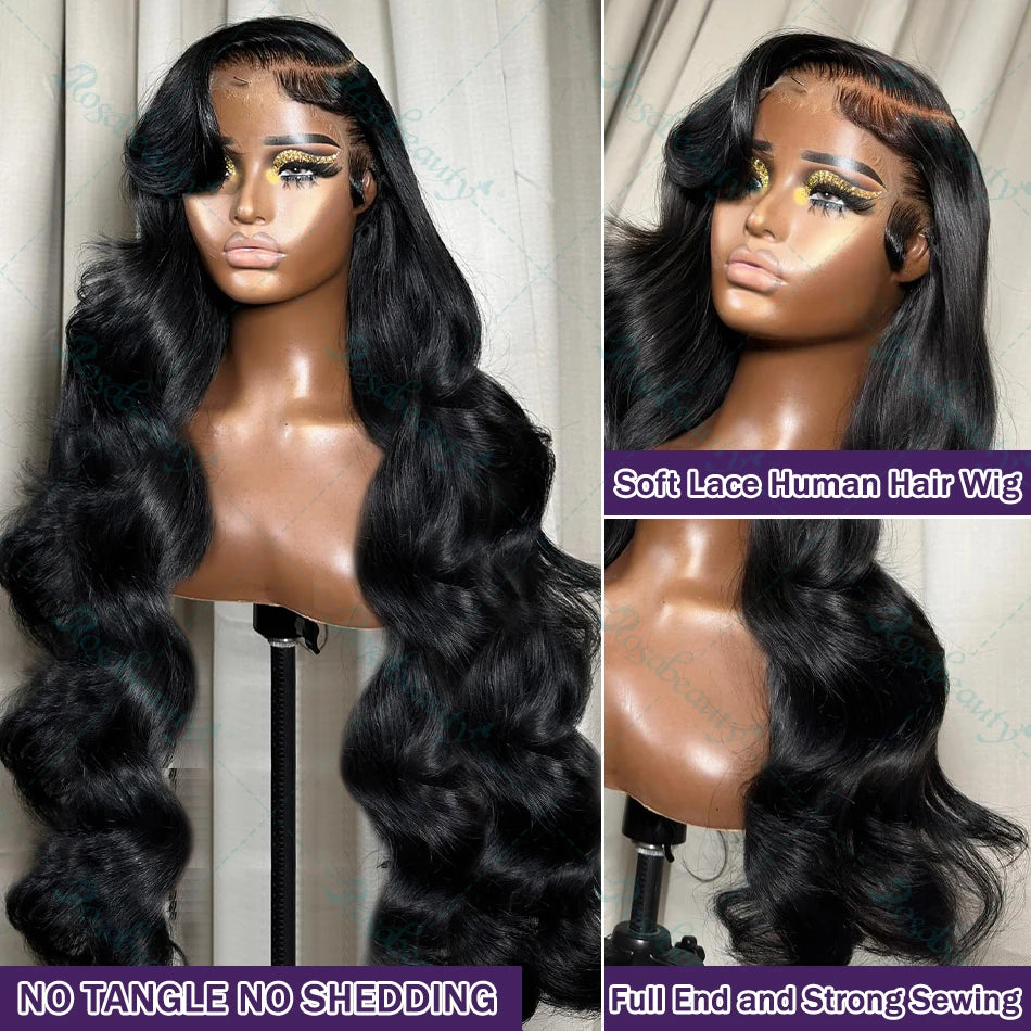 200% Transparent Body Wave Lace Front Brazilian