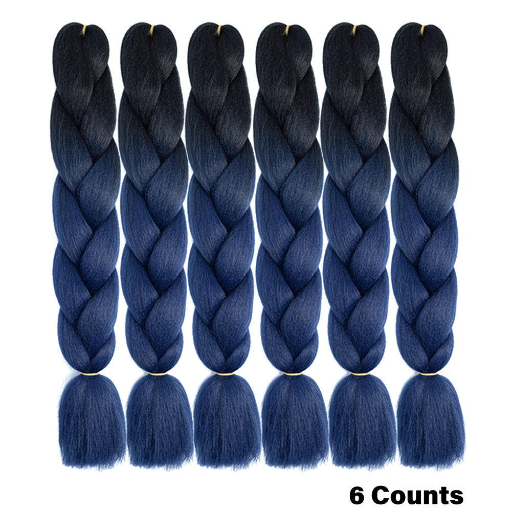 Crochet Braids 6Pcs Braiding Hair Ombre Synthetic