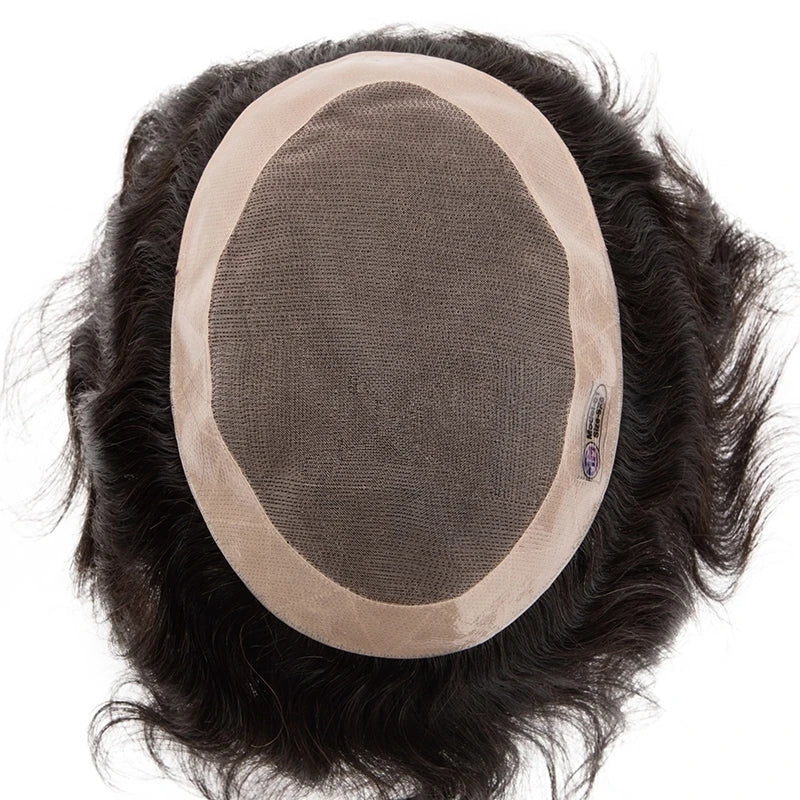 Human Hair Toupee D73 Indian Hair System