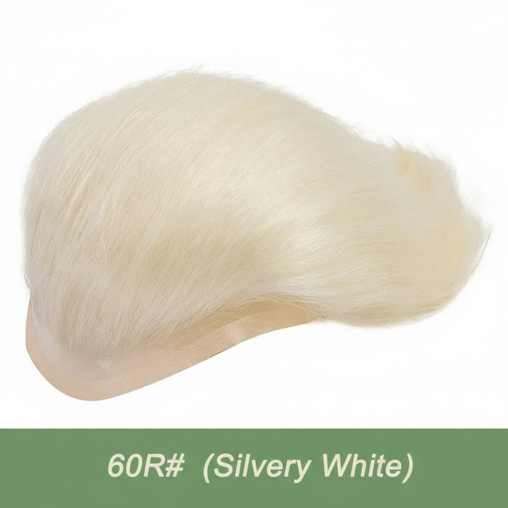 Men Grey Hair Natural Hairline Lace Front Unit