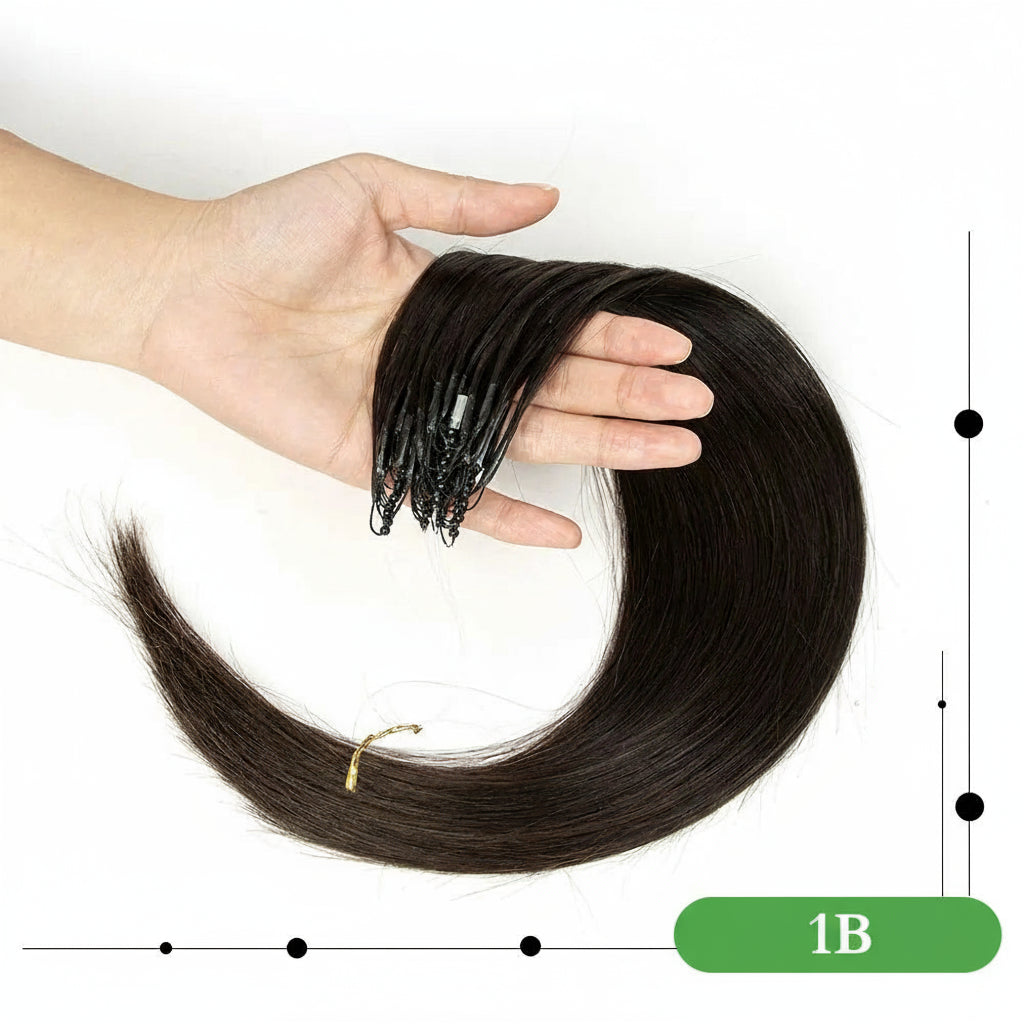 8D Human Hair Extensions Blonde 12"-24" Microlink
