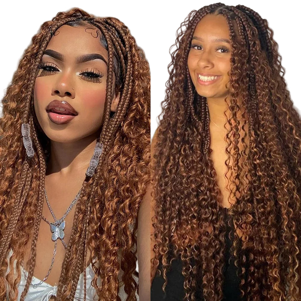 Chocolate Brown Deep Wave Human Hair Crochet Bundles