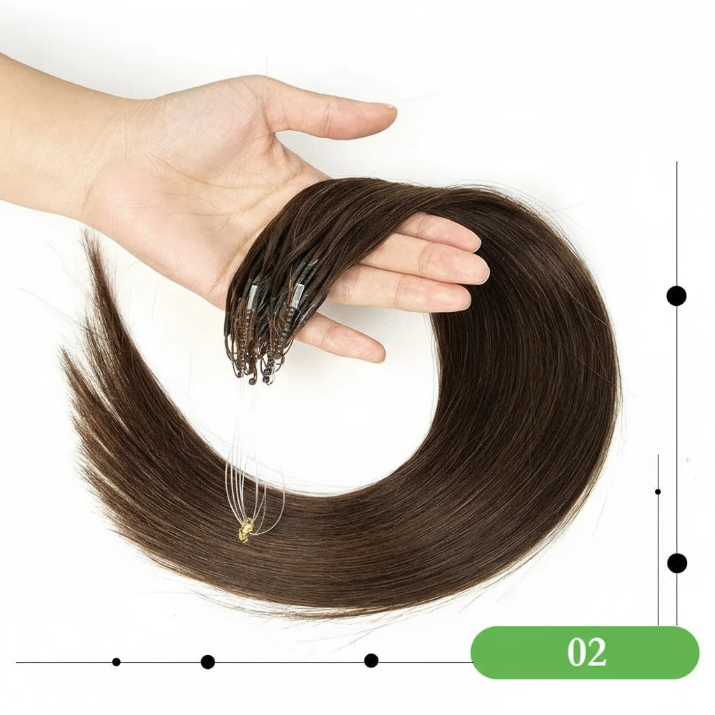 8D Human Hair Extensions Blonde 12"-24" Microlink