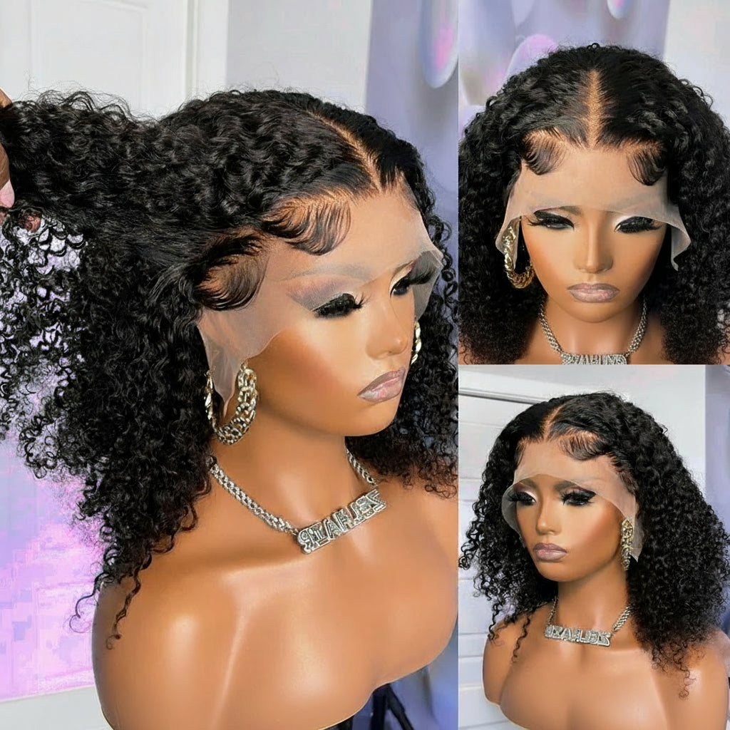Glueless Wig Short Kinky Curly Bob