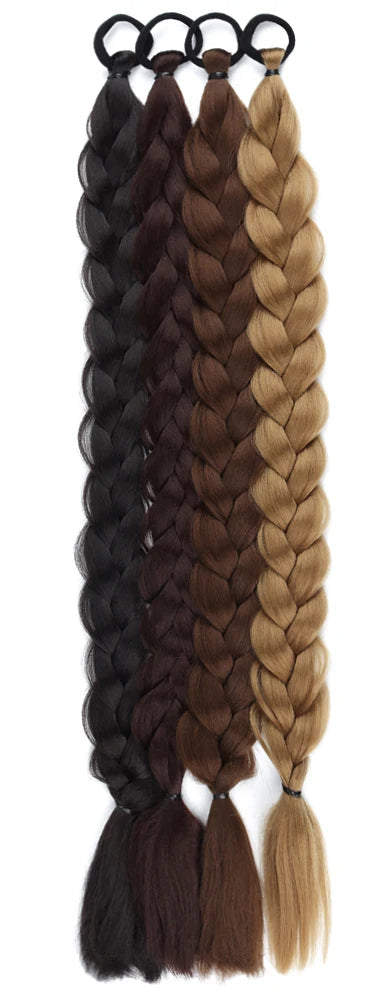 Synthetic Braided Long Ponytail Extensions