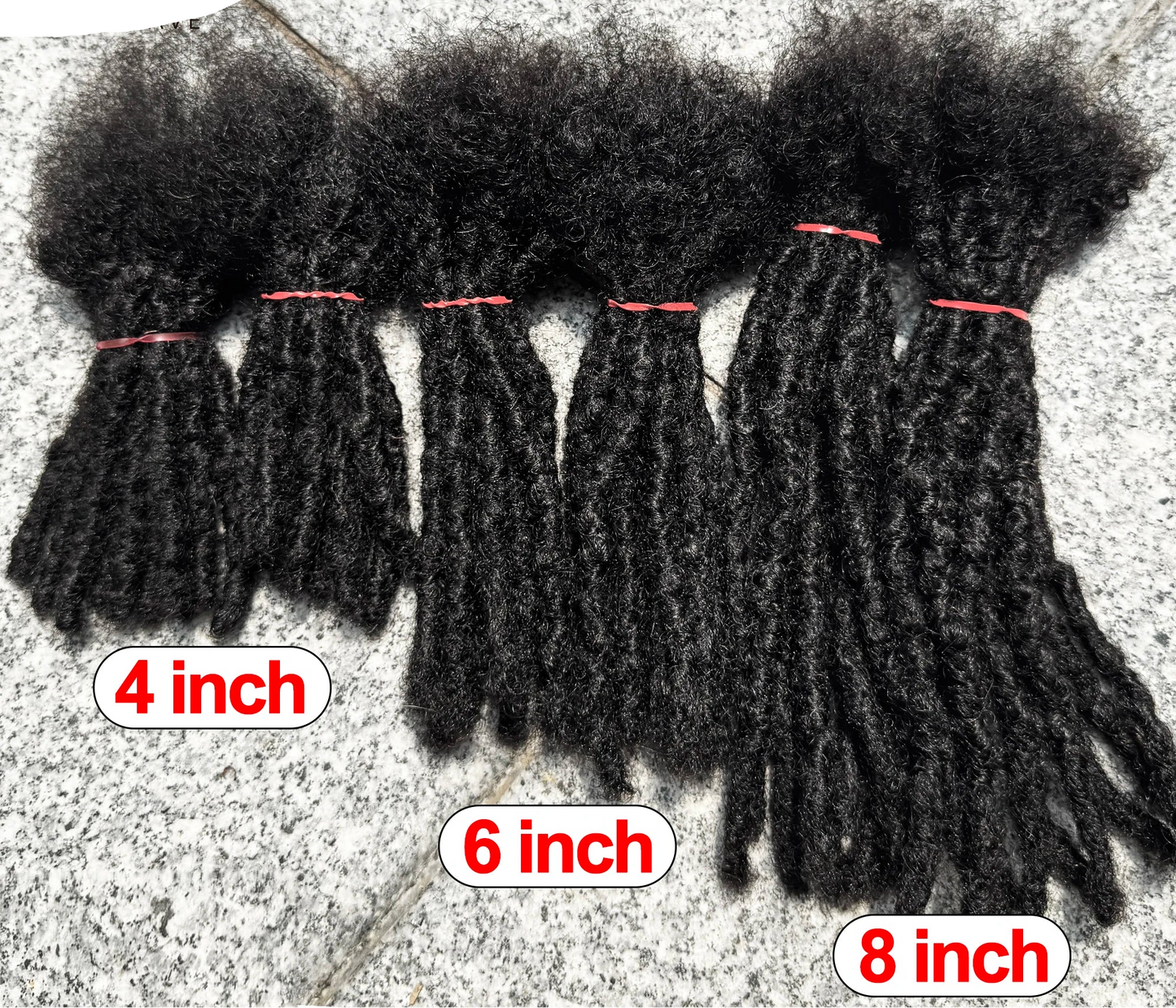 Dreadlock Extension Human Hair 0.6cm Thickness 8 Inch