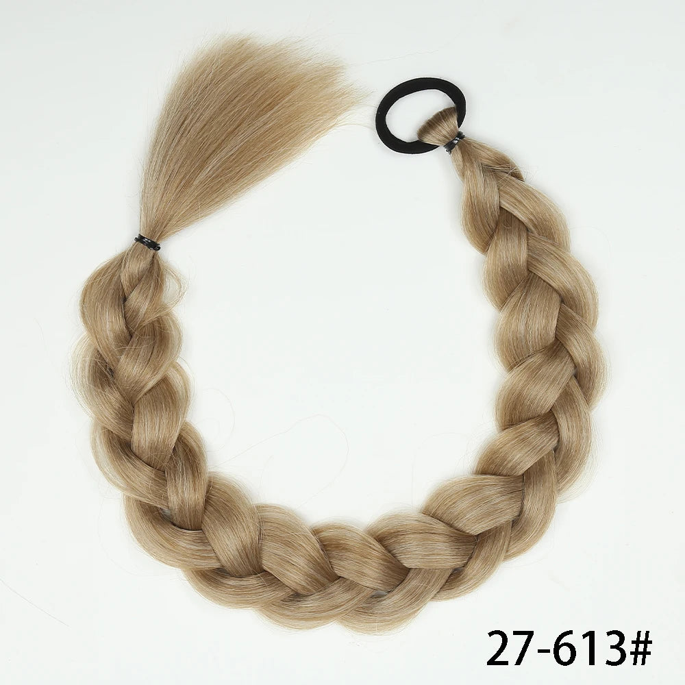 Synthetic Braided Long Ponytail Extensions