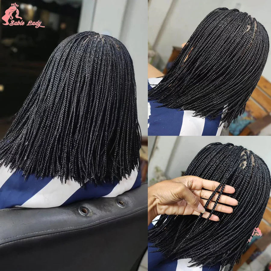 Micro twist Braids Synthetic Cornrows Braided Wigs