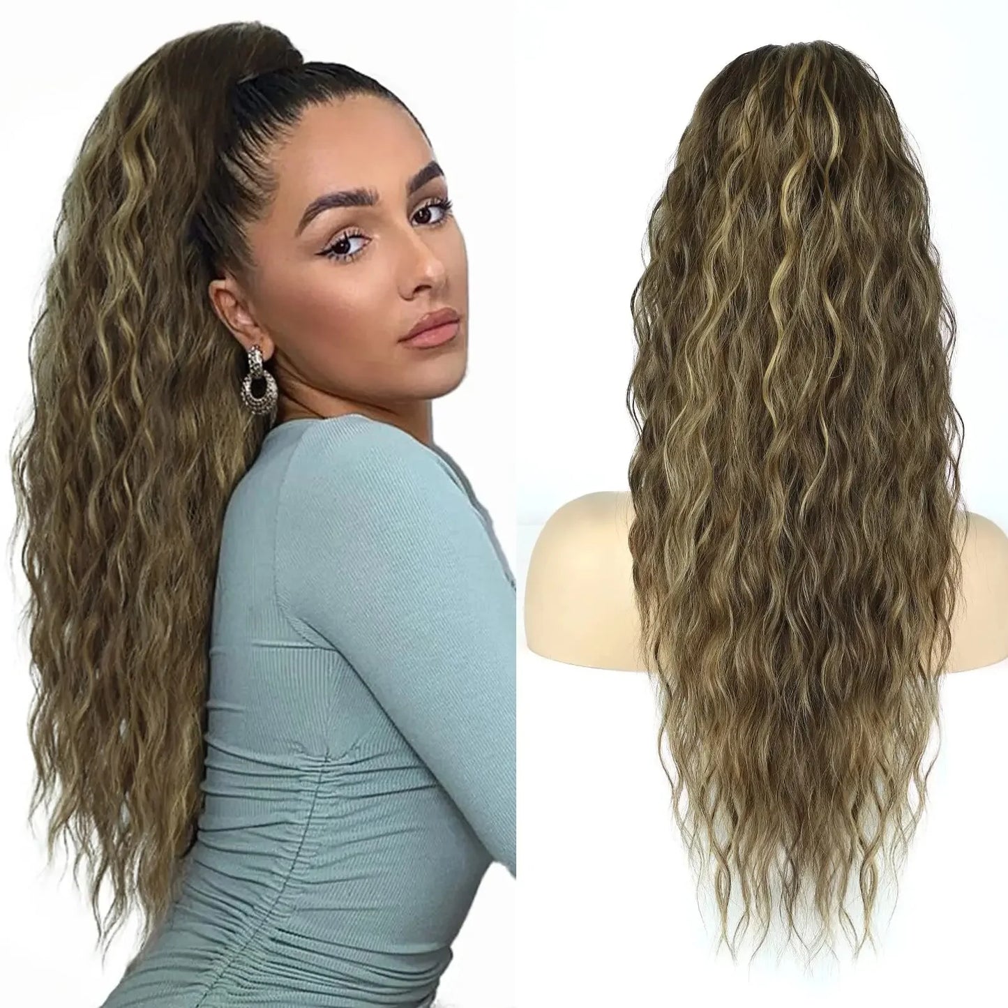 Long Curly Wavy Ponytail Hair Extension