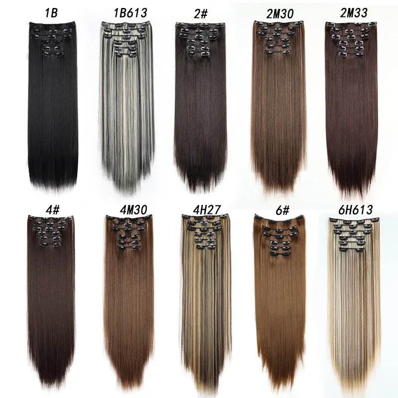 Synthetic Clips in Hair Extensions